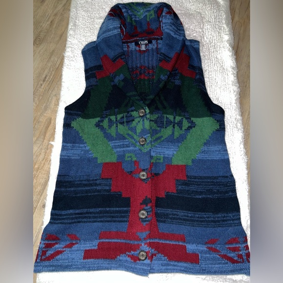 Chaps vest multi color size M for lady - Picture 1 of 7